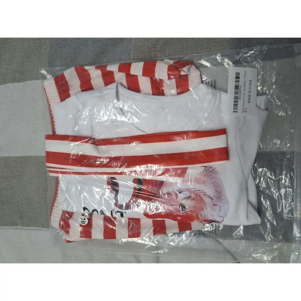 Baby Girl Christmas Outfit Long‎ Sleeve Santa Baby Tops Bell-bottoms pants 3-6M